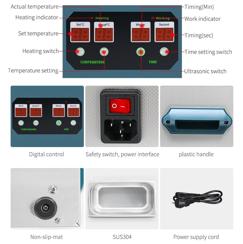 Digital Sonic Cleaner Bath
